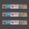AI created image displaying multiple 100cm economy greeting card rack installed on a wall.