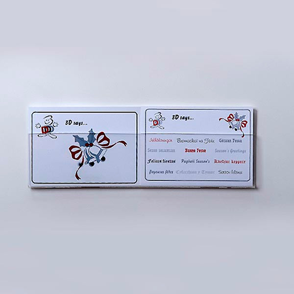 Image displaying 30cm single greeting card (0.5cm capacity) rack installed on a wall.