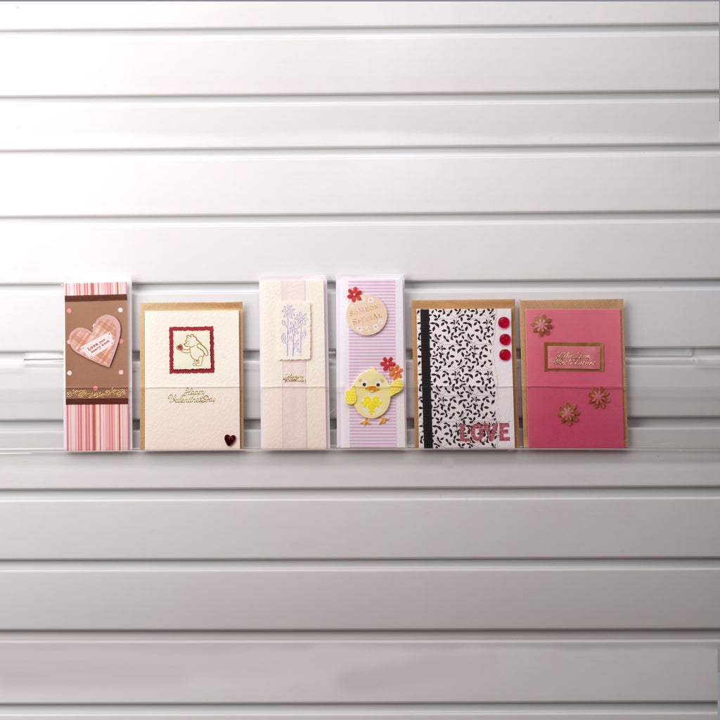 Image displaying 100cm single greeting card (0.5cm capacity) rack slatwall.