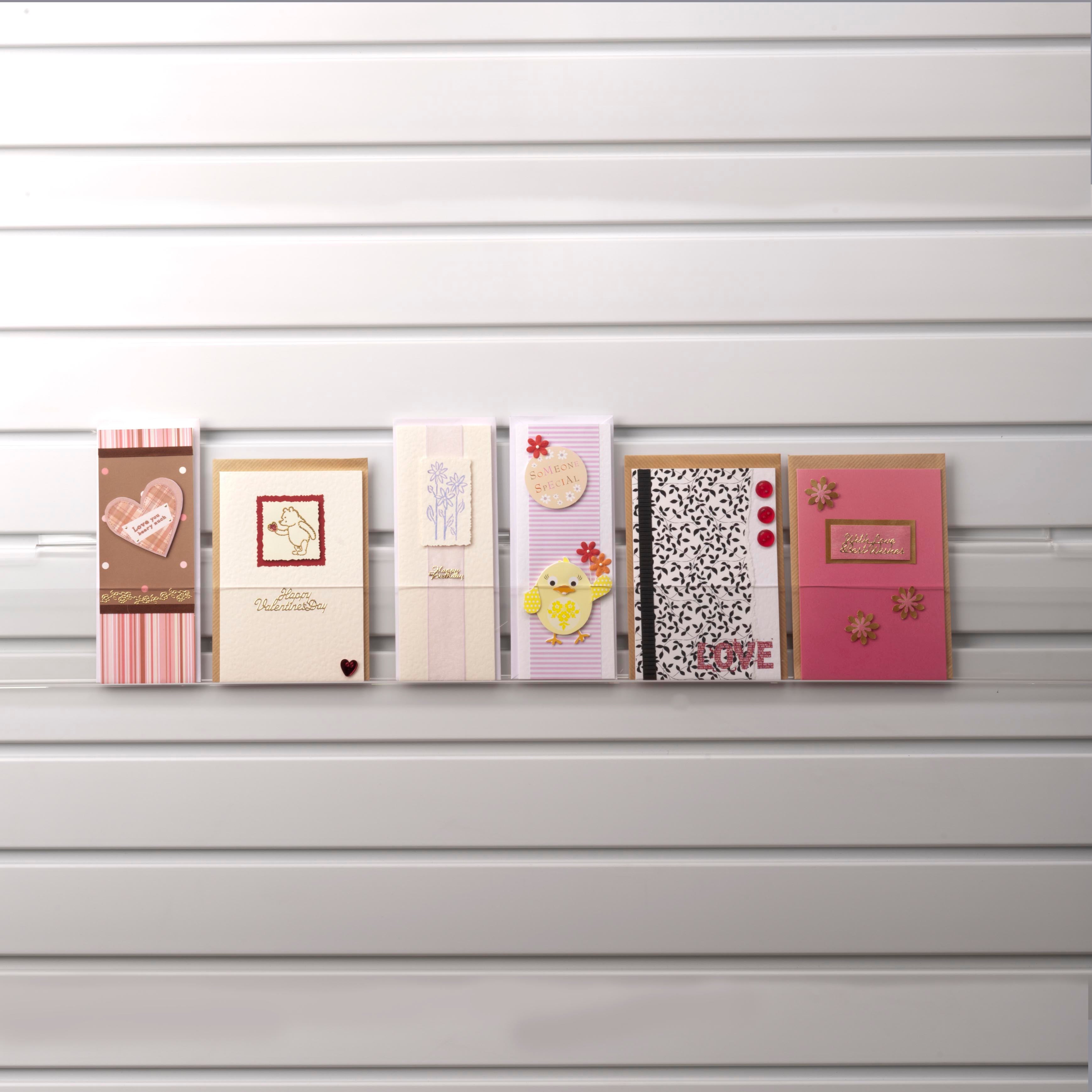 Image displaying 100cm single greeting card (0.5cm capacity) rack slatwall.