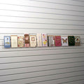 Image displaying 94cm single greeting card (0.5cm capacity) rack slatwall.