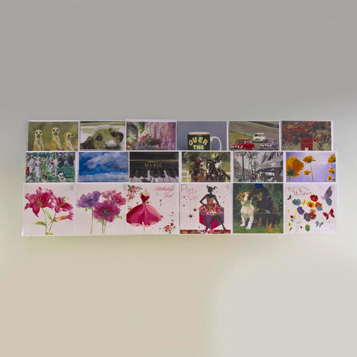 Image displaying 3 tier 100cm greeting card rack wall fixing installed on wall. 