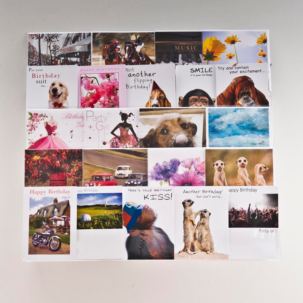 Image displaying 5 tier 60cm greeting card rack wall fixing installed on wall. 