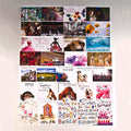 Image displaying 7 tier 60cm greeting card rack wall fixing installed on wall. 